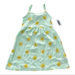 Old Navy Teal Sunshine Face Strapless Dress